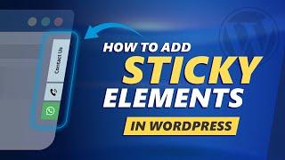 How to Add My Sticky Elements In Wordpress Website