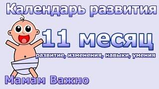 Развитие ребенка в 11 месяцев: уход, развитие, кормление сон