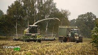 Lohnunternehmen Henke häckselt Mais für eine Biogasanlage in Niedersachsen [HD]