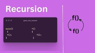 Recursion | Besic of recursion | C++ | Java |  gate cse master