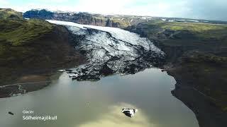 Drone Footage Glacier Sólheimajökull 4K