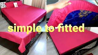 Fitted Bedsheet | Simple To Fitted double bedsheet | DIY bedsheet | @shobhaboutique1207