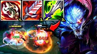 RENGAR TOP BUT 1 AUTO = FULL HEALTH (300% LIFESTEAL) - S14 RENGAR GAMEPLAY! (Season 14 Rengar Guide)