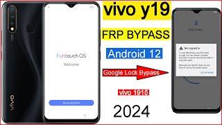 Vivo Y19 Frp Bypass Android 12 | Vivo Y19-1915 Google Lock Bypass | New 2023 | Vivo Y19 Frp Unlock |