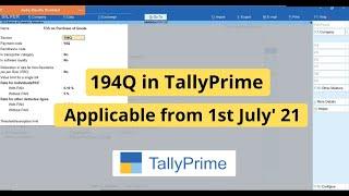 New TDS 194Q in TallyPrime [From 1st July '21]