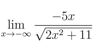 Calculus Limits at Infinity with Square Roots