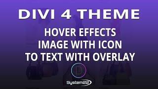 Divi Theme Hover Effects Image With Icon To Text With Overlay 