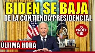 ¡SE ACABÓ! #BIDEN SE BAJA DE LA CARRERA PRESIDENCIAL. INFORMACIÓN OFICIAL