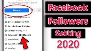 Facebook Followers Settings 2020 | How to Increase Followers On Facebook | Fb Followers Setting