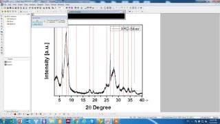 Baseline, FWHM for multiple peaks in XRD spectrum by Origin