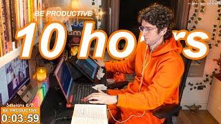 STUDY WITH ME LIVE | 10 HOURS  Harvard Alumnus, Chill Work With Me, Rain Sounds, Pomodoro Timer