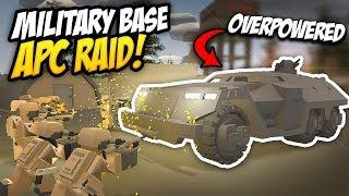 OVERPOWERED APC MILITARY BASE RAID - Unturned Raid | New Favorite Vehicle?!