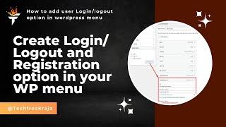 How to add Login/Logout & Registration  in WordPress WooCommerce Menu |  Login & logout Option