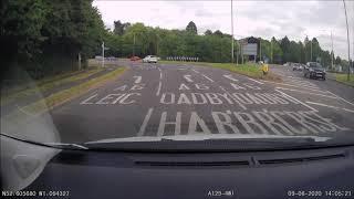 Driving Lessons Leicester Racecourse roundabout right turn from ring road to Market Harborough A6