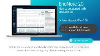 EndNote 20 - How to get started with EndNote and Reference Management