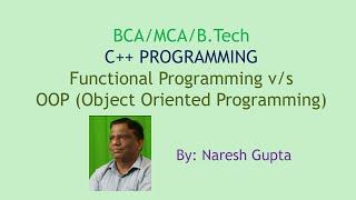 Comparison between Functional Programming and Object Oriented Programming | POP v/s OOP