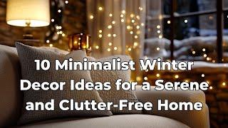 10 Minimalist Winter Decor Ideas for a Serene and Clutter Free Home