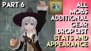 Toram Online: All Mobs Additional Gear Drop List | Stats and Appearance | Part Six | chae_