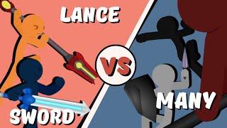 Supreme Duelist Stickman Animation: Sword x Lance vs Many