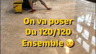 Pose de carrelage grand format 120/120