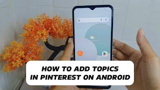 How To Add Topics In Pinterest