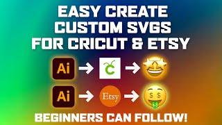 How to make SVG in Illustrator for Cricut Design Space & Sell on Etsy [ Digital Products] 2021