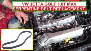 How to Replace the Serpentine Belt on Vw Jetta MK4 1.8T Golf Mk4 1.8 Turbo