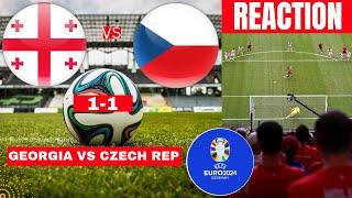 Georgia vs Czech Republic 1-1 Live Stream Euro 2024 Football Match Score Commentary Highlights Direc