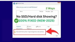 Windows10/11Installation Error- We couldn't find any drives To get a storage driver click load drive