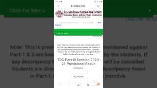 BRABU TDC PART-3(2018-21)|Results declared