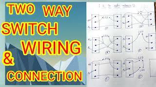 Two way switch wiring. Two way swich connection Two way swich. two way switch wiring kease kare