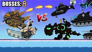 Hills Of Steel - Tank BATTERY  VS ALL BOSSES Walkthrough Game Android Gameplay