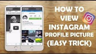 How to view someones instagram profile picture