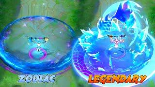 Lunox Divine Goddess Legendary Skin VS Libra Zodiac Skin MLBB Comparison