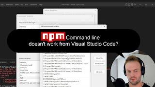 NPM Command line doesn't work in Visual Studio Code From Visual Studio 2022 node.js workload install