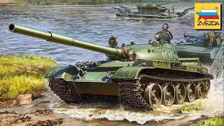 Full video build 1/35 T-62 Main battle tank - ZVEZDA (New Tool)