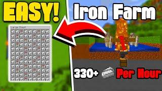 How to Build EASY Iron Farm in Minecraft 1.21+ | Java Edition