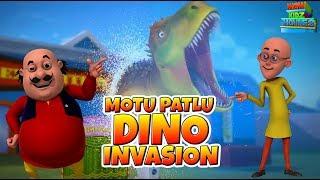 Motu Patlu Dino Invasion - Full Movie | Animated Movies |  WowKidz Movies