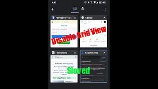 How to remove chrome new style ( grid view )