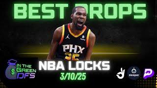 PRIZEPICKS NBA TODAY | BEST 5 BETS | MONDAY 3/10/25 | BONUS BET 