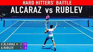 Alcaraz vs Rublev | Hard Hitters' Intense Battle to the End (2024)