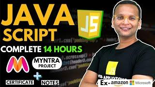   JavaScript Complete Course (2024) 4 Projects | Notes | GitHub | Free Certification