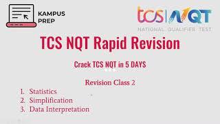 TCS NQT 2021 Cracker | Rapid Revision Class 2 | May Series #tcsnqt2021 #numericalability