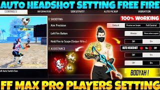 Control Setting Free Fire | Pro Player Setting Free Fire 2025 | Free Fire Max Setting | Free Fire