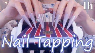 ASMR Rough & Fast Tapping, Scratching (No Talking) 1Hr / Wood, Box etc. / Long Nails / 3Dio