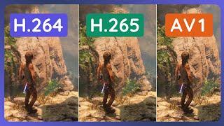 AV1 vs H.265 vs H.264 Quality Comparison | QHD at 2.5 Mbps