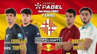  𝗖𝗢𝗘𝗟𝗟𝗢/𝗧𝗔𝗣𝗜𝗔 vs 𝗡𝗜𝗘𝗧𝗢/𝗦𝗔𝗡𝗭 【 RESUMEN | Final PREMIER PADEL Barcelona FINALS 2024 | HIGHLIGHTS 】