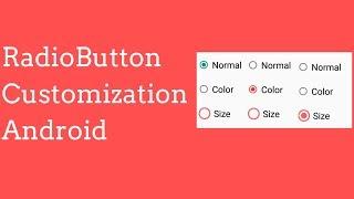 Radio Button customization android
