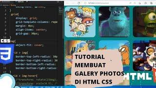 TUTORIAL CARA MEMBUAT GALLERY FOTO/PHOTOS DI HTML DENGAN CSS #css #csstutorial #htmltutorial