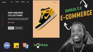 E-Commerce Website Integrated with M-PESA Daraja API STK Push & STK Query checkout.